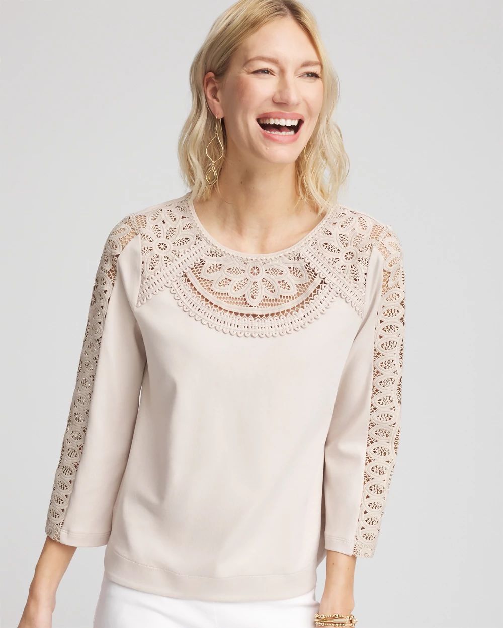 Lace Cut-Out Tee | Chico's